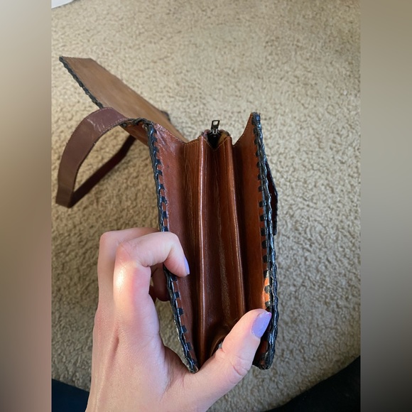 Vintage Leather Shoulder Purse from Mexico - Picture 9 of 15